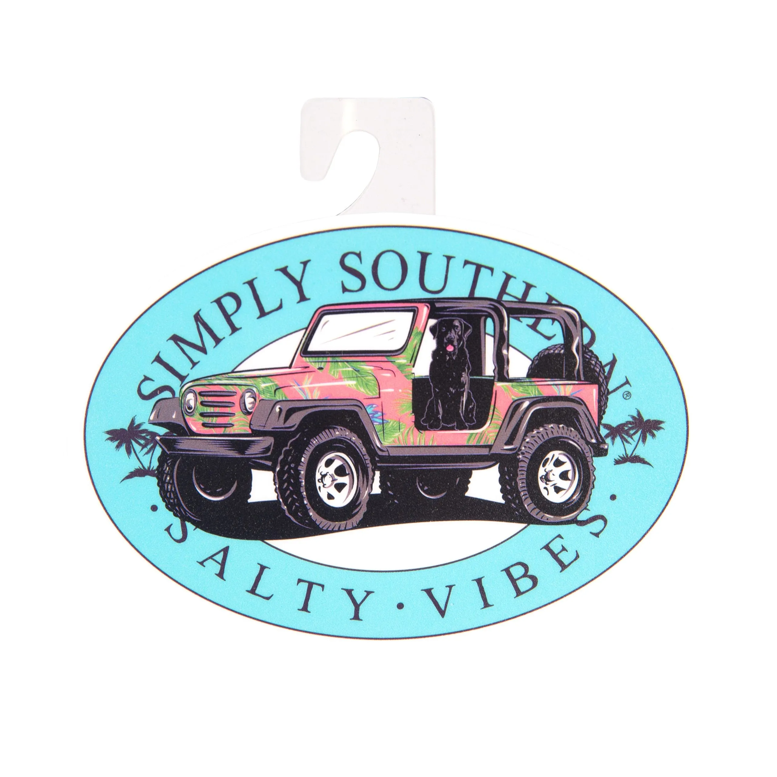 Salty Vibes Jeep Simply Southern Card Decal Sticker