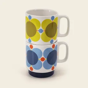 Set 2 Mugs - Atomic Flower Sky/Sunflower