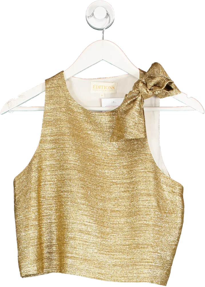 Sezane Metallic Lorenzo Blouse UK 8