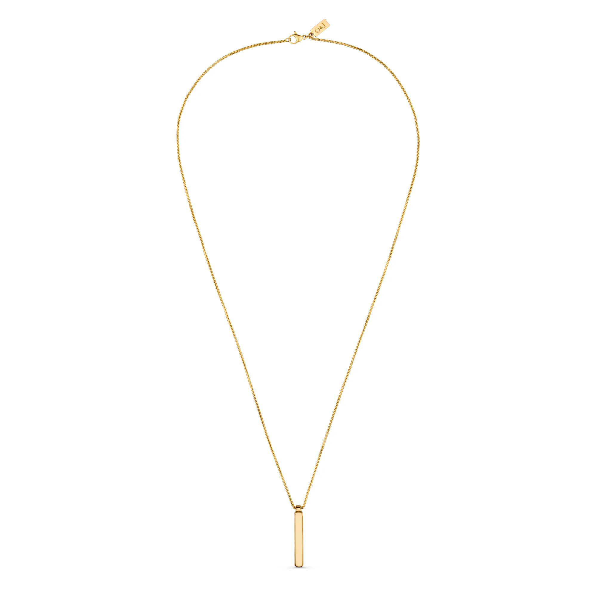 Solid Bar Necklace - Gold