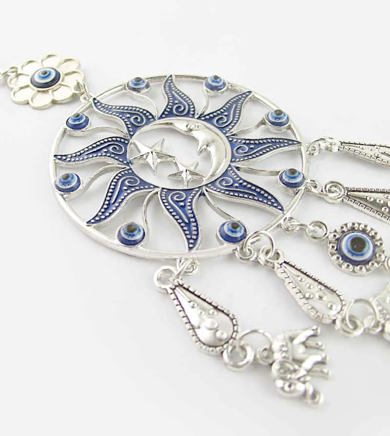 Sun, Moon and Stars Evil Eye Wall Hanging