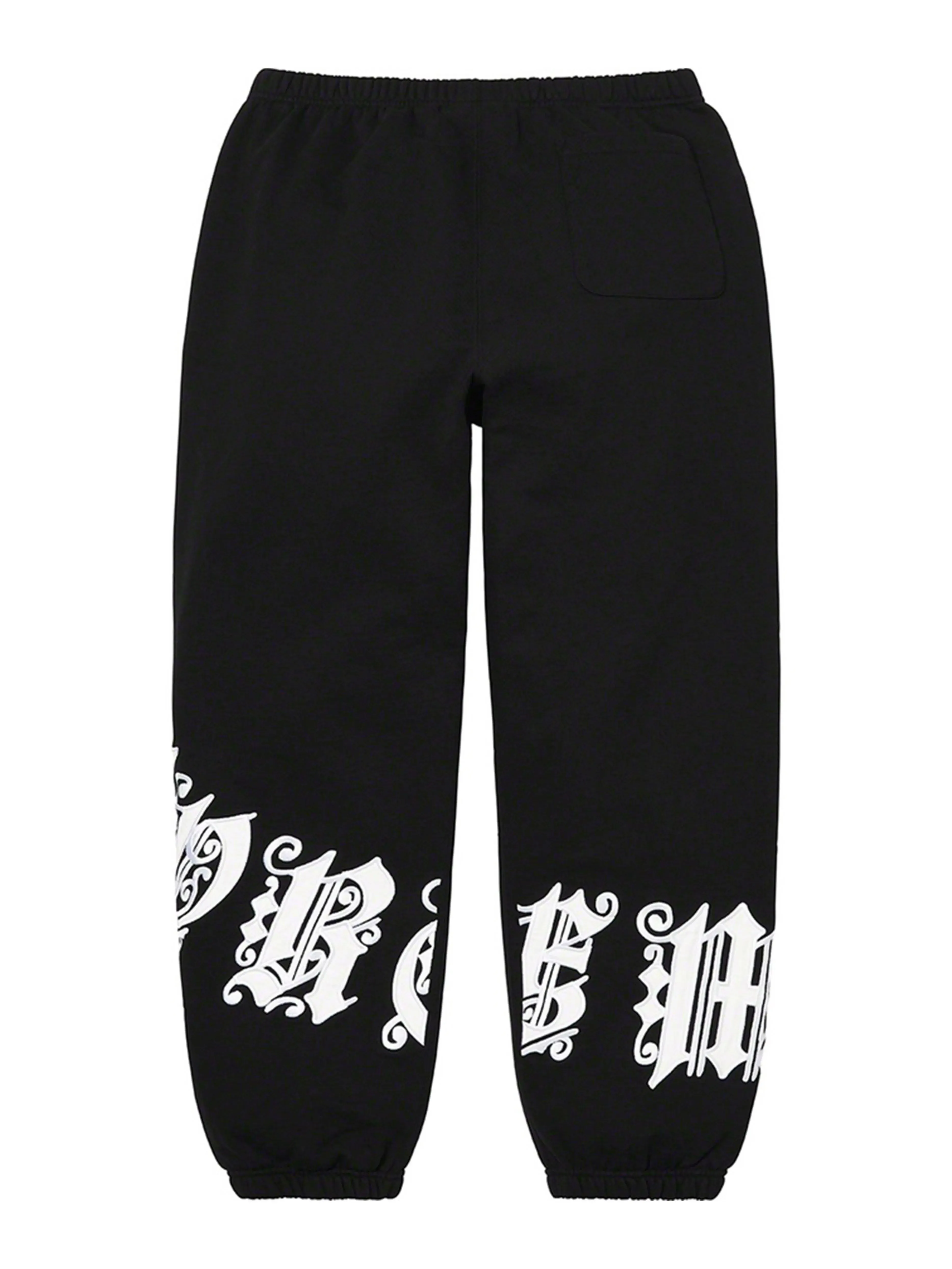 Supreme Old English Wrap Sweatpants Black [SS21]