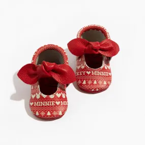 Sweater Weather Mickey Knotted Bow Baby Shoe