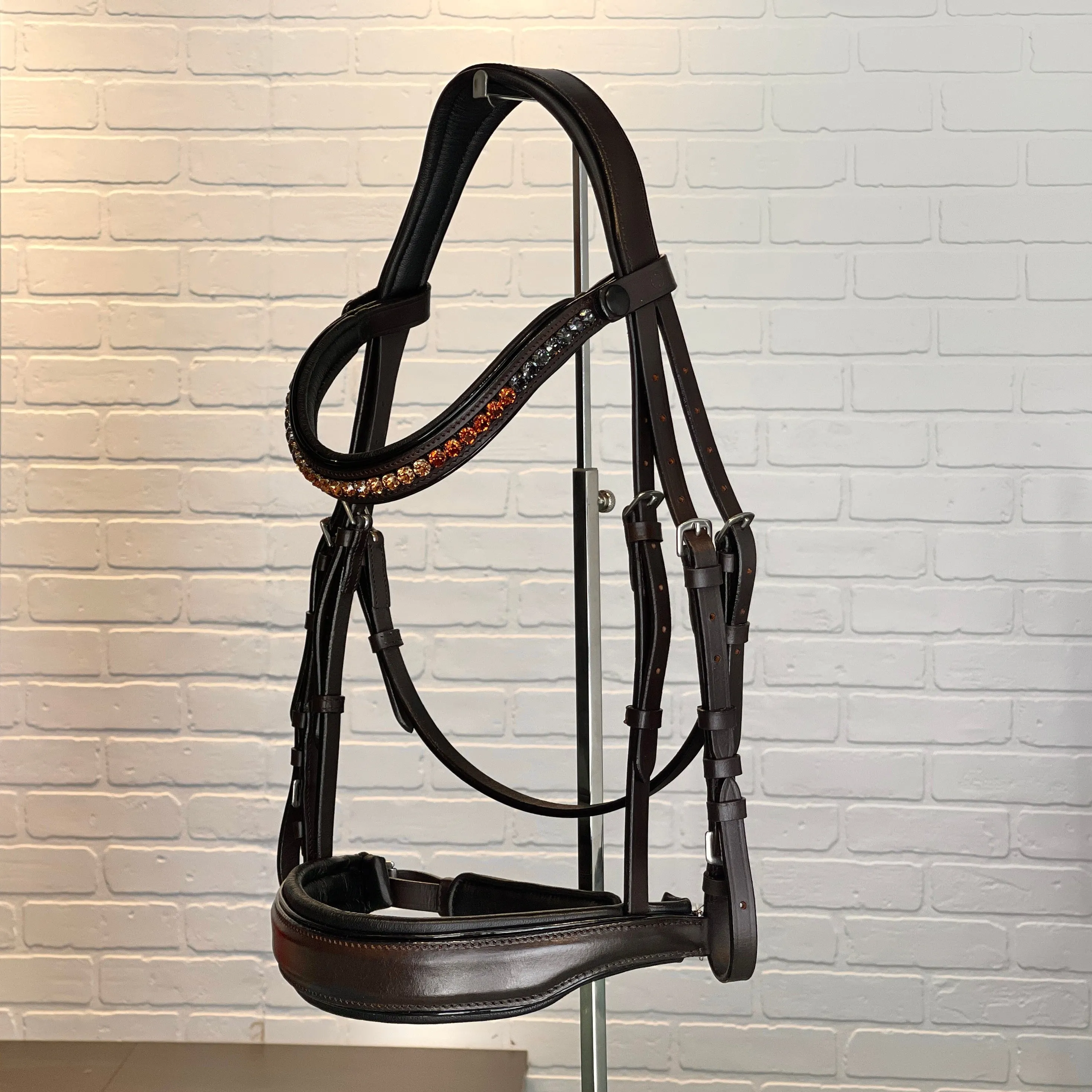 The Sarah - Maple Brown Leather Snaffle Bridle without Flash