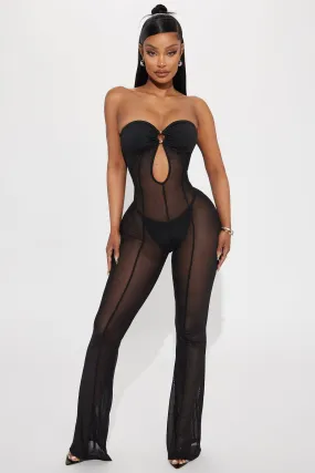 This I Know Mesh Jumpsuit - Black