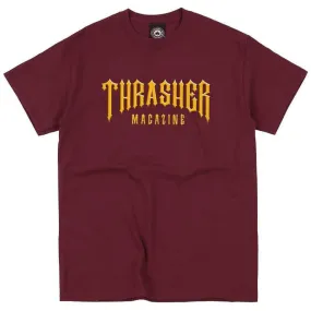 Thrasher Low Low Logo Tee Maroon