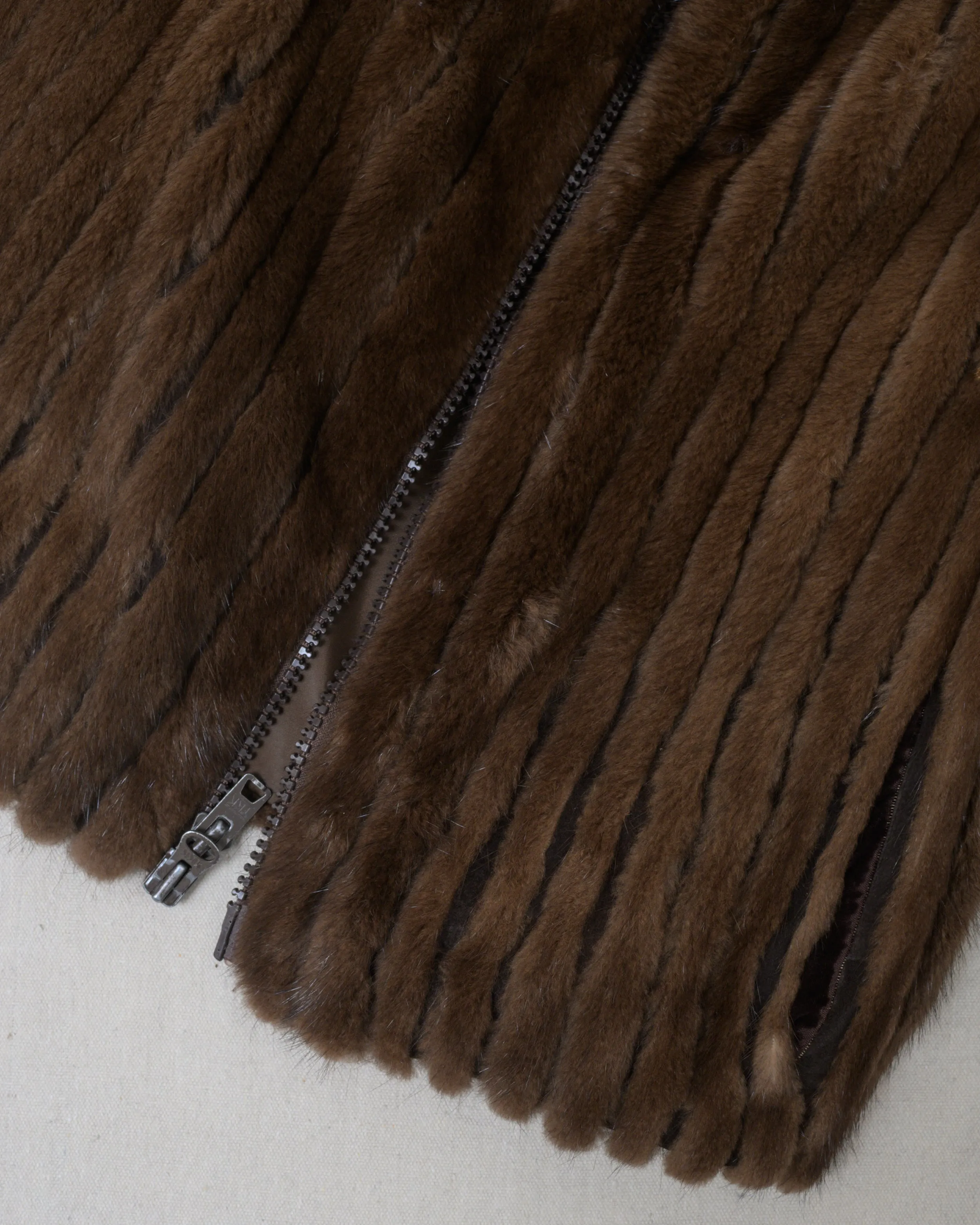 Vintage 70s Chocolate Brown Fur Jacket (S/M)