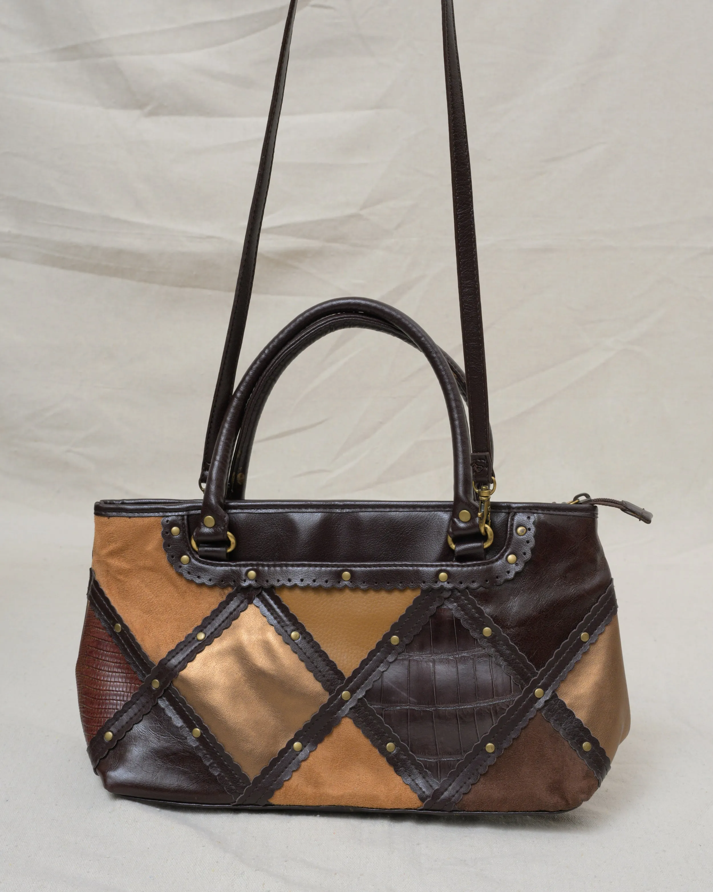 Vintage Leather Patchwork Purse